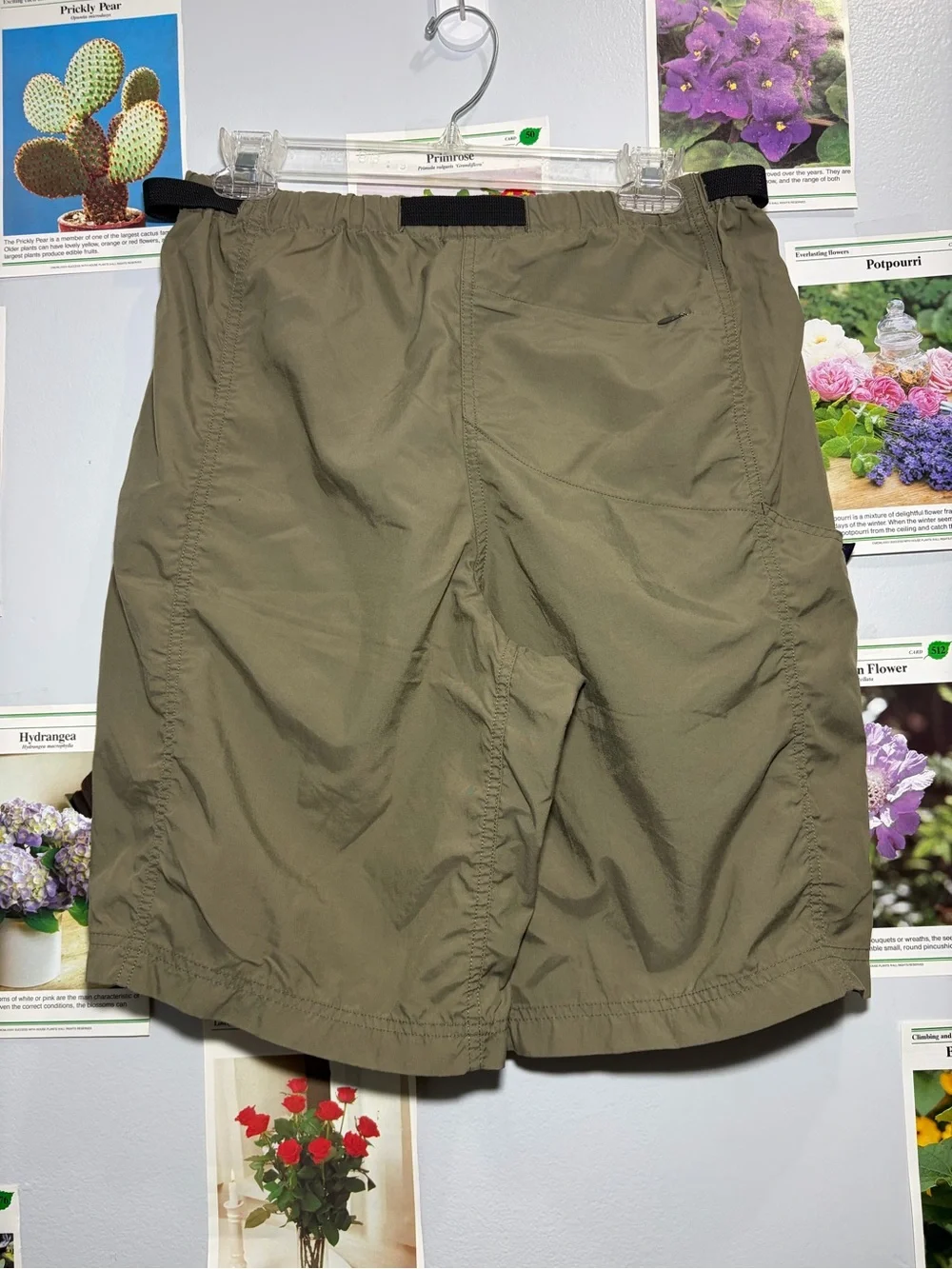 Patagonia Olive Utility Hybrid Shorts with Built-In Belt